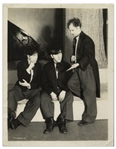 8" x 10" Glossy Photo of Moe, Larry & Shemp as The Three Racketeers, From the 1931 Stage Performance of "Masquerade" -- Very Good Condition